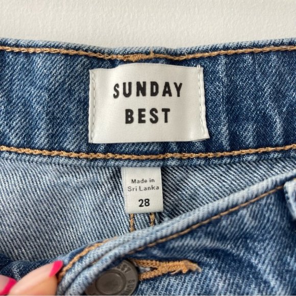 ❌SOLD ❌Sunday Best Go Off Road Dad Jean Baggy Loose 90s jeans  Med Blue size 28 - Picture 7 of 12